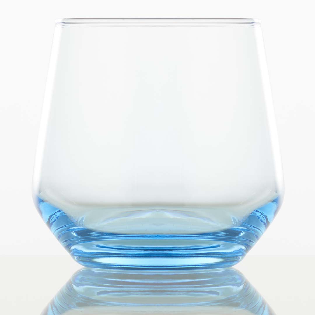 13oz azure stemless tumbler glass