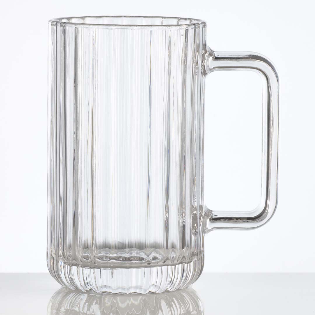 18oz faceted classic beer mugh with handle