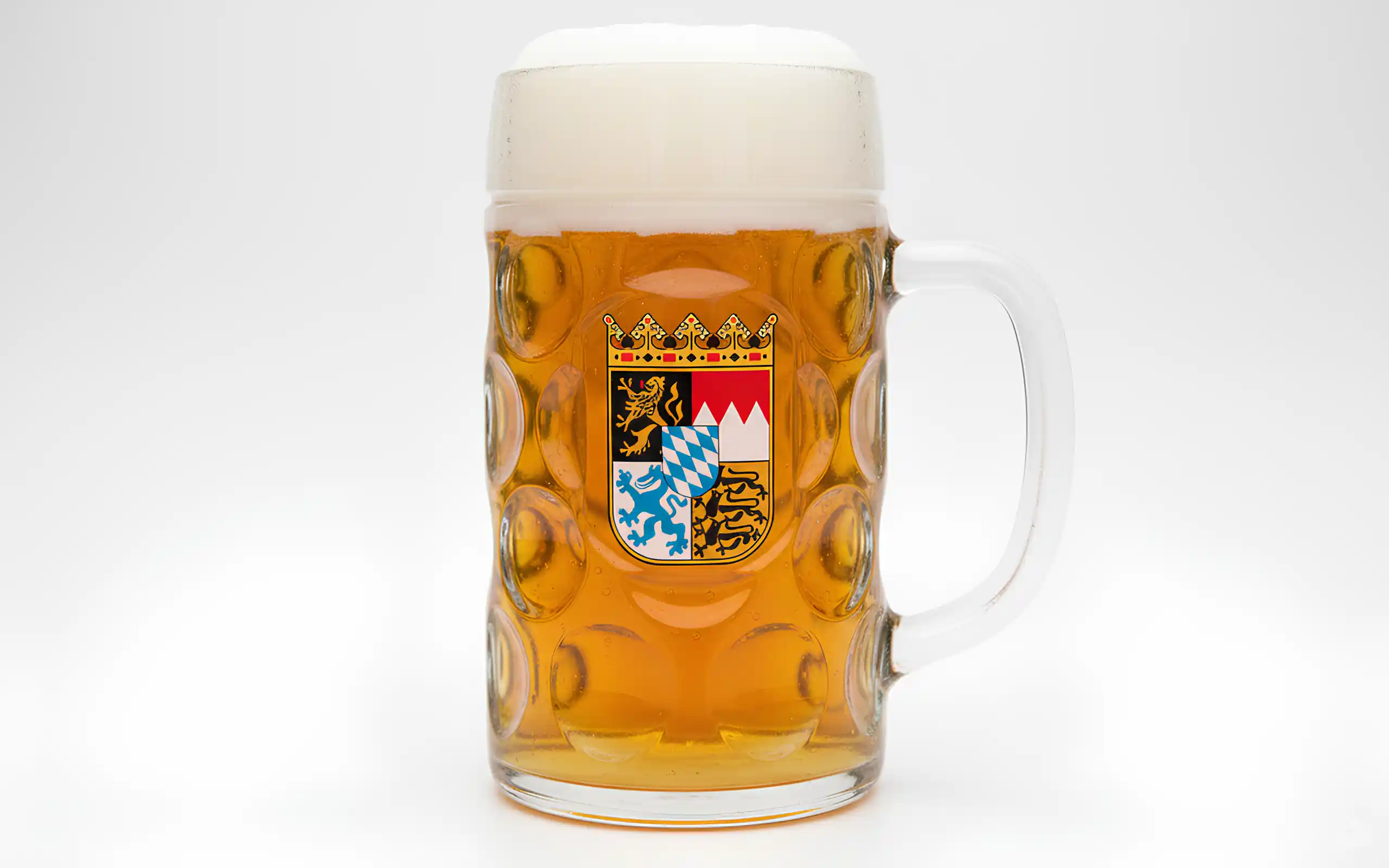 huge german glass beer mug