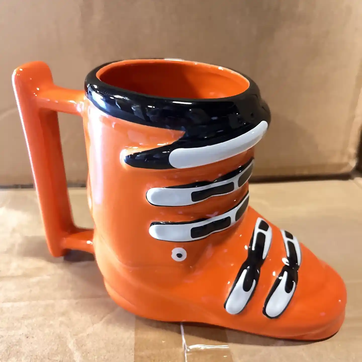 ceramic ski boot mug